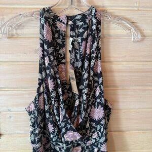 American Eagle Floral Halter Romper Sz M NWT – Boho Print, Flowy Fit